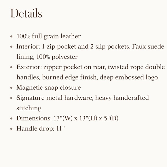 Patricia Nash Toscano tote with studs and rivets - Picture 9 of 10